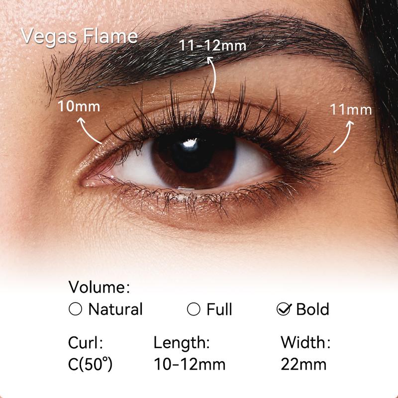 Wosado Soft Magnetic Eyelashes All-in-One Box, Destination Collection, Reusable, Glue-Free, Waterproof, Lightweight, Natural Style, Makeup Cosmetic