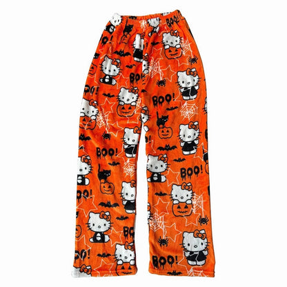 Hello kitty pyjamas Pajama bottoms pants fleece cozy trousers y2k sleepware pjs valentines gift soft pj kawaii boyfriend pants