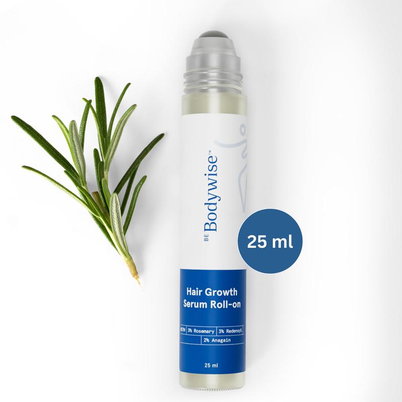 Be Bodywise Hair Growth & Anti-Hair Fall Roll-On Serum | With Rosemary, Aminexil, Redensyl & Anagain | Easy Scalp Care | Paraben & Sulphate Free | Lightweight Formula
