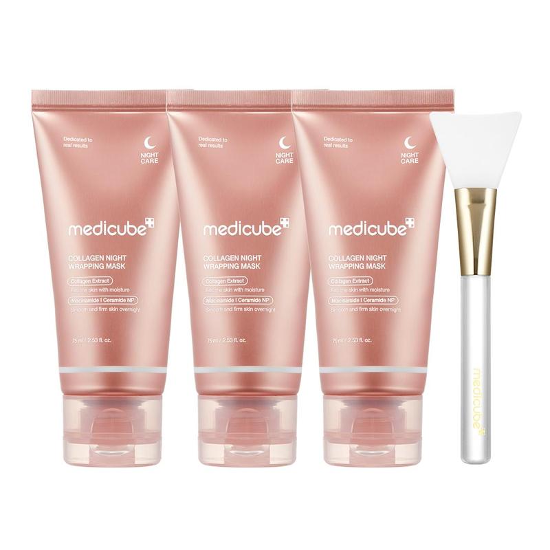 Collagen Night Wrapping Mask : SLEEP, SHED, AND GLOW! Skincare Skin Repair Comfort Pink