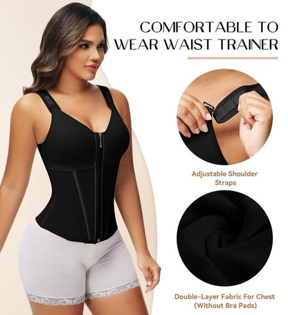 SHAPSHE Waist Shapewear for Women with Bra Tummy Control Girdle Workout Shapewear with Adjustable Shoulder Strap