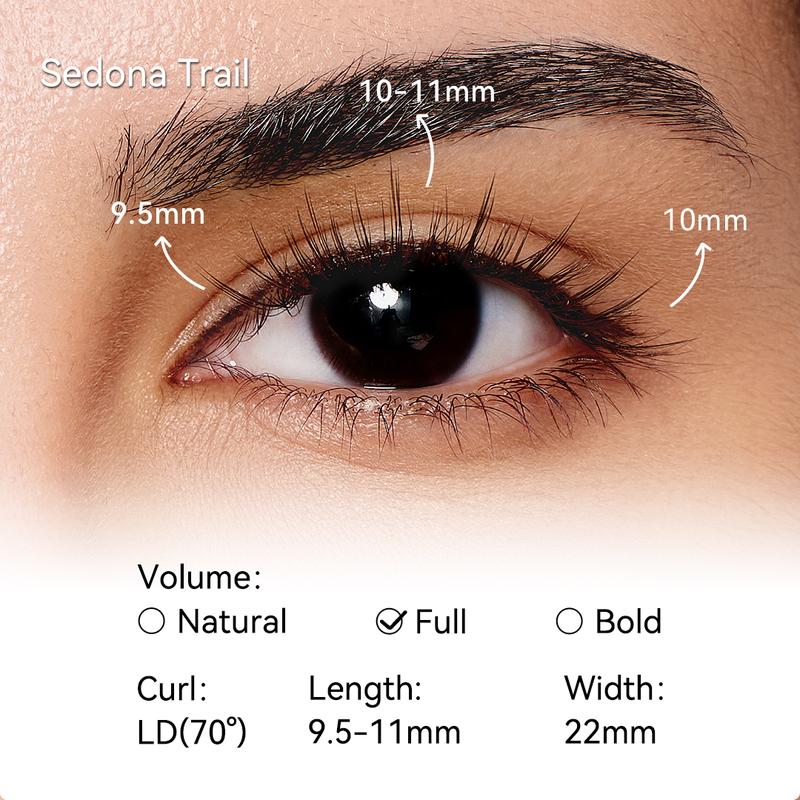 Wosado Soft Magnetic Eyelashes All-in-One Box, Destination Collection, Reusable, Glue-Free, Waterproof, Lightweight, Natural Style, Makeup Cosmetic