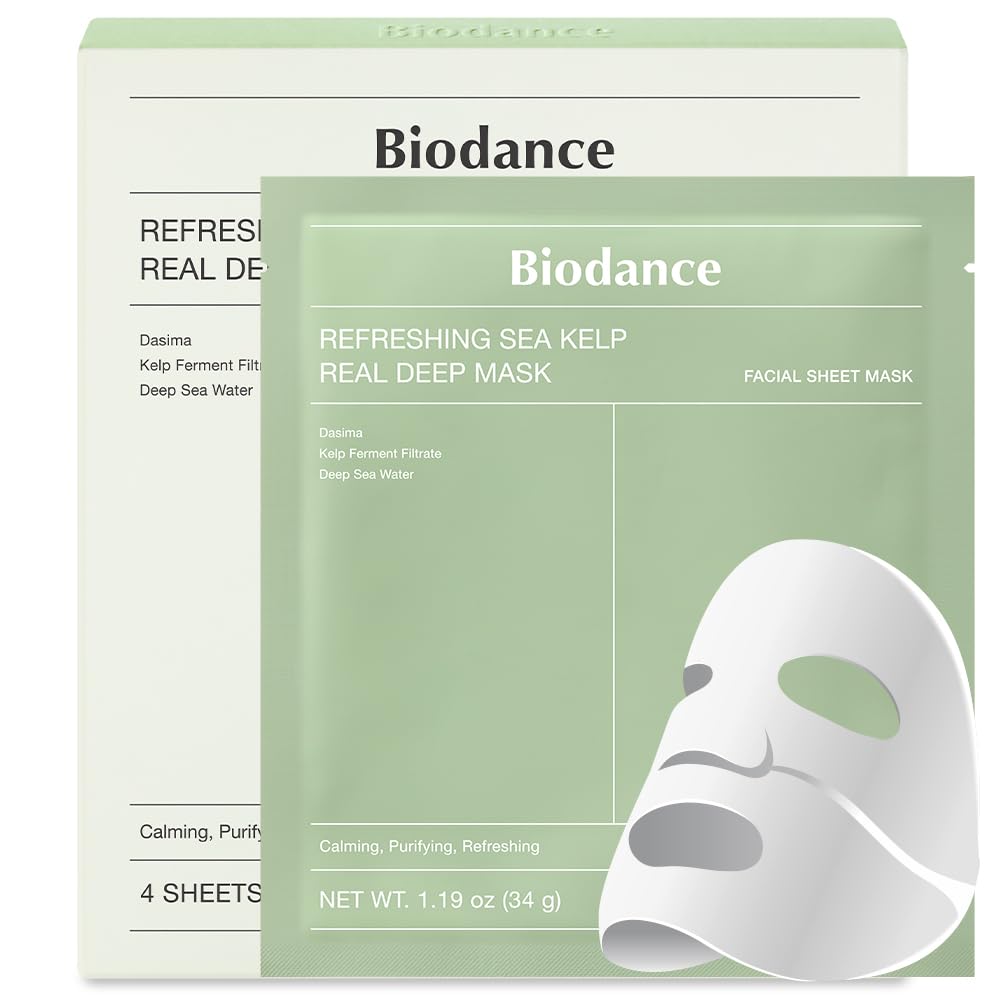 Bio-Collagen Real Deep Mask, Hydrating Overnight Hydrogel Mask, Pore Minimizing, Elasticity Improvement, Korean Skincare | 1.19oz(34g) x 4ea