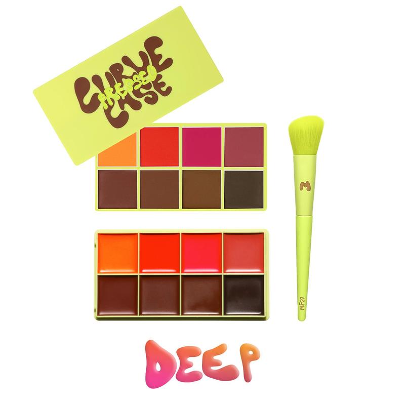 Curve Case Cream Palette & Curve Case Press'd Palette Duo, Makeup Palette Set, Makeup Kit Set Makeup Gift Set Makeup Bundle Box, Compact Makeup Palette, Cosmetic, Cosmetics Kit, Face Makeup Sets, Color