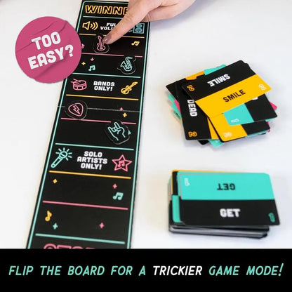Grab The Mic - Karaoke-Style Game with Foam Microphone, 125 Word Cards, Game Board, Player Tokens & Easy-to-Follow Instructions