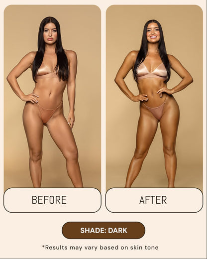 Dark Tanning Mousse 7oz - Made in the USA - Streak-Free, Lightweight, Non-Sticky, Fast-Absorbing, Vegan, Sunless Tanner for All Skin Types