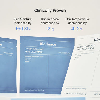 Bio-Collagen Real Deep Mask, Hydrating Overnight Hydrogel Mask, Pore Minimizing, Elasticity Improvement, Korean Skincare | 1.19oz(34g) x 4ea