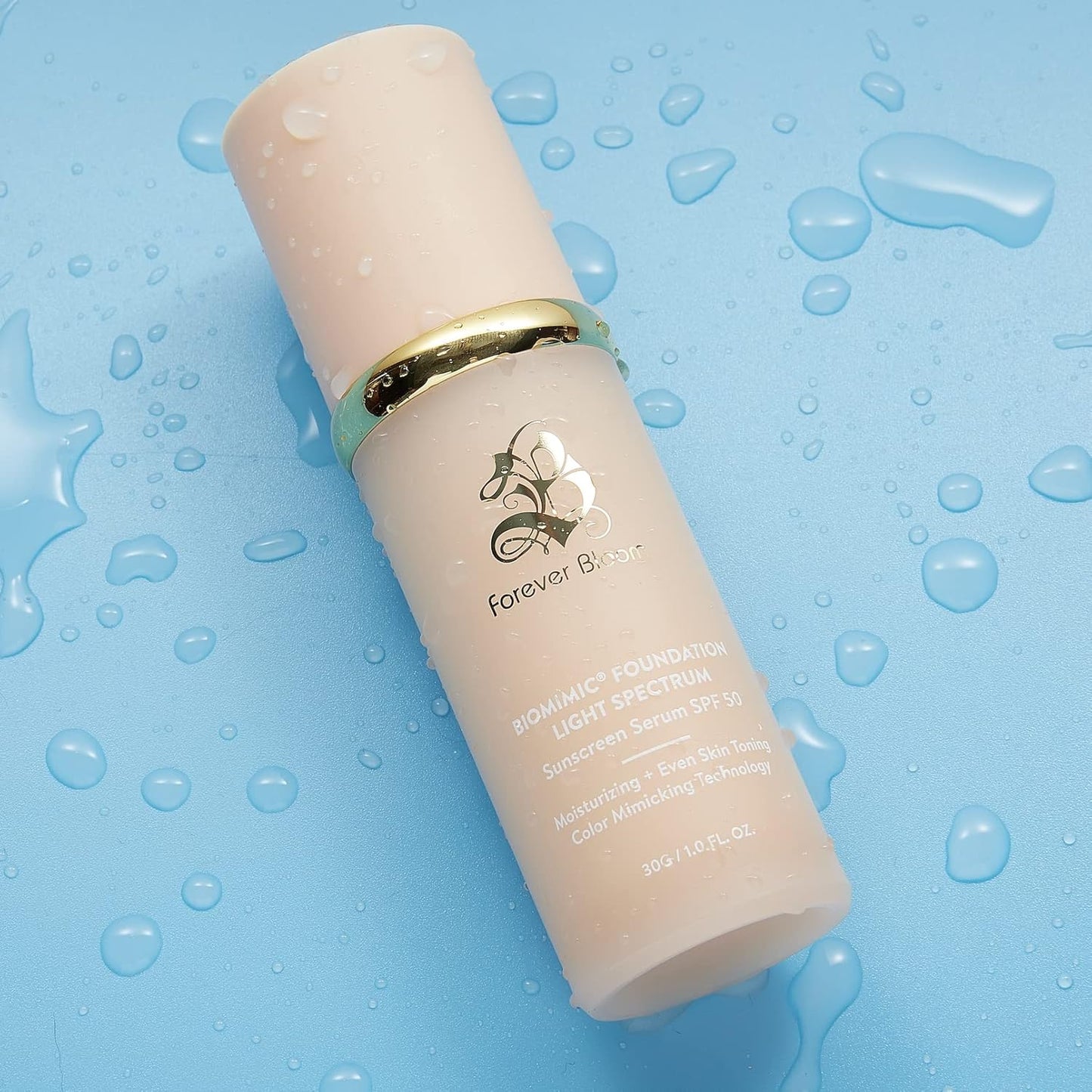 Bio Mimic Foundation Medium Spectrum by Forever Bloom; Protecting from Sun with SPF50; for Gym, Sports, Dancing