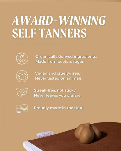 Dark Tanning Mousse 7oz - Made in the USA - Streak-Free, Lightweight, Non-Sticky, Fast-Absorbing, Vegan, Sunless Tanner for All Skin Types