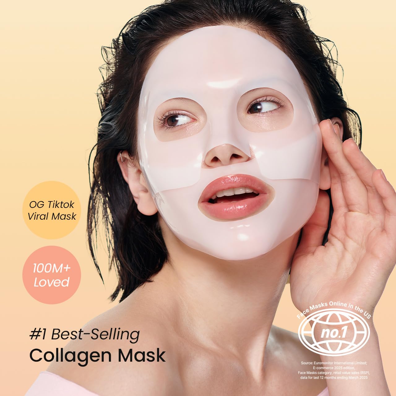 Bio-Collagen Real Deep Mask, Hydrating Overnight Hydrogel Mask, Pore Minimizing, Elasticity Improvement, Korean Skincare | 1.19oz(34g) x 4ea