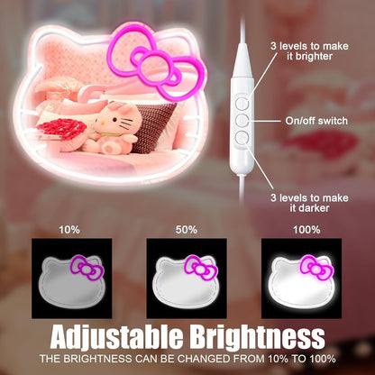 Hello Kitty Mirror Neon Sign