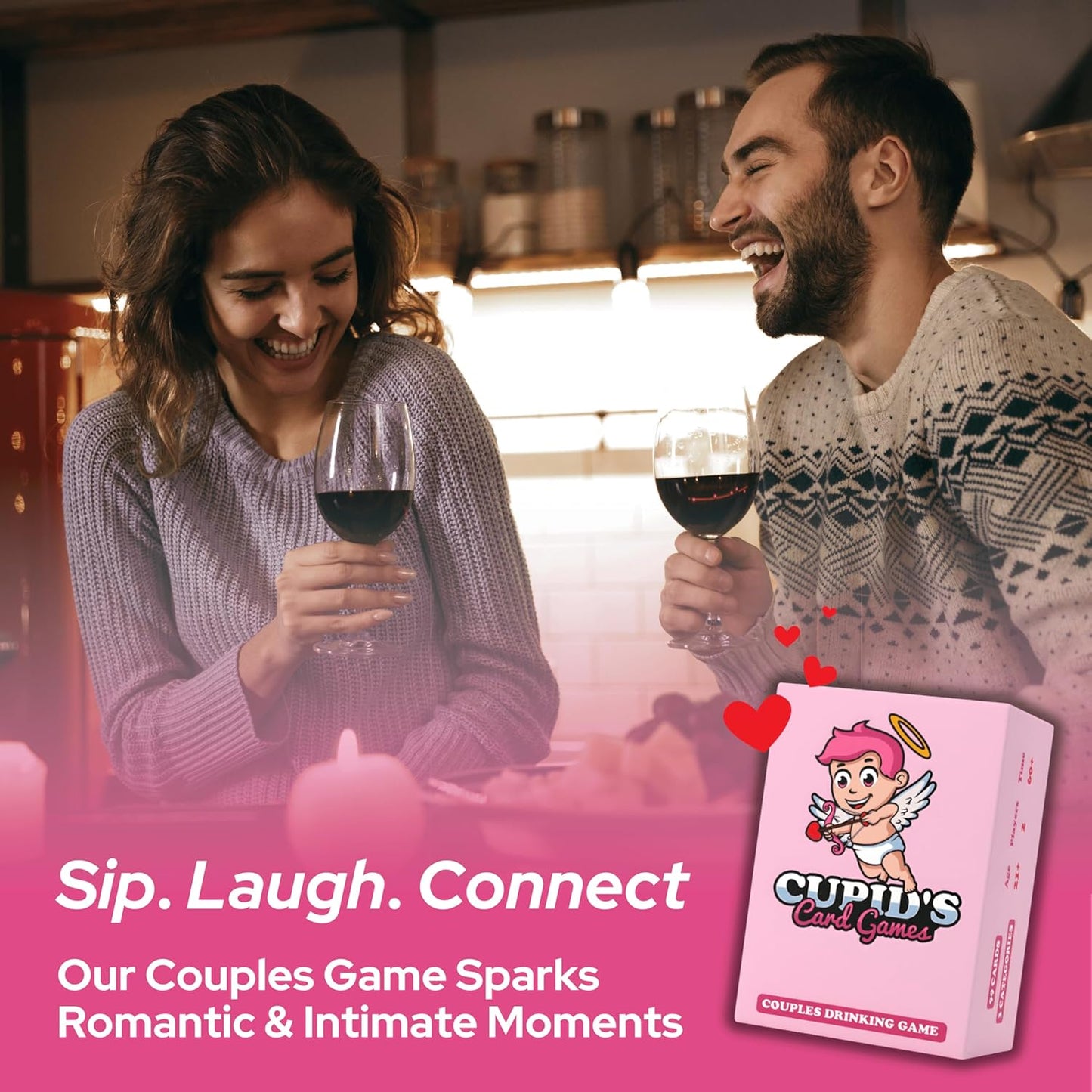 Cupid's Card Games - Couples Drinking Game for Adult Only Date Nights - Bedroom Game for Couples for Boyfriend & Girlfriend - Valentine’s Day Gift Idea