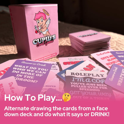 Cupid's Card Games - Couples Drinking Game for Adult Only Date Nights - Bedroom Game for Couples for Boyfriend & Girlfriend - Valentine’s Day Gift Idea