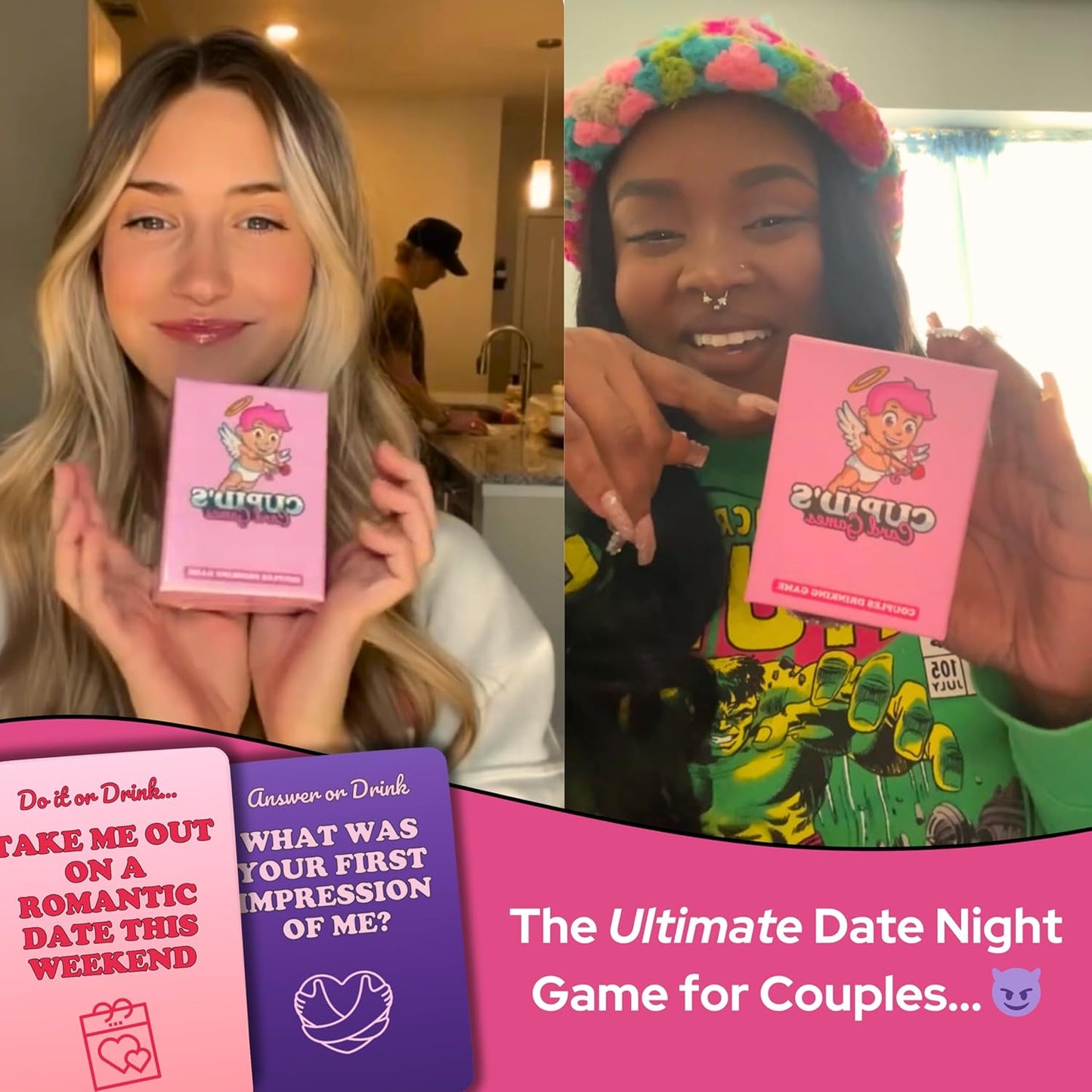 Cupid's Card Games - Couples Drinking Game for Adult Only Date Nights - Bedroom Game for Couples for Boyfriend & Girlfriend - Valentine’s Day Gift Idea