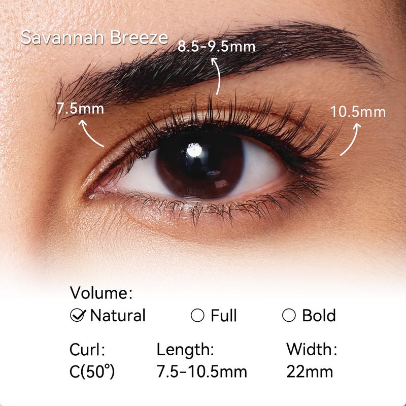 Wosado Soft Magnetic Eyelashes All-in-One Box, Destination Collection, Reusable, Glue-Free, Waterproof, Lightweight, Natural Style, Makeup Cosmetic