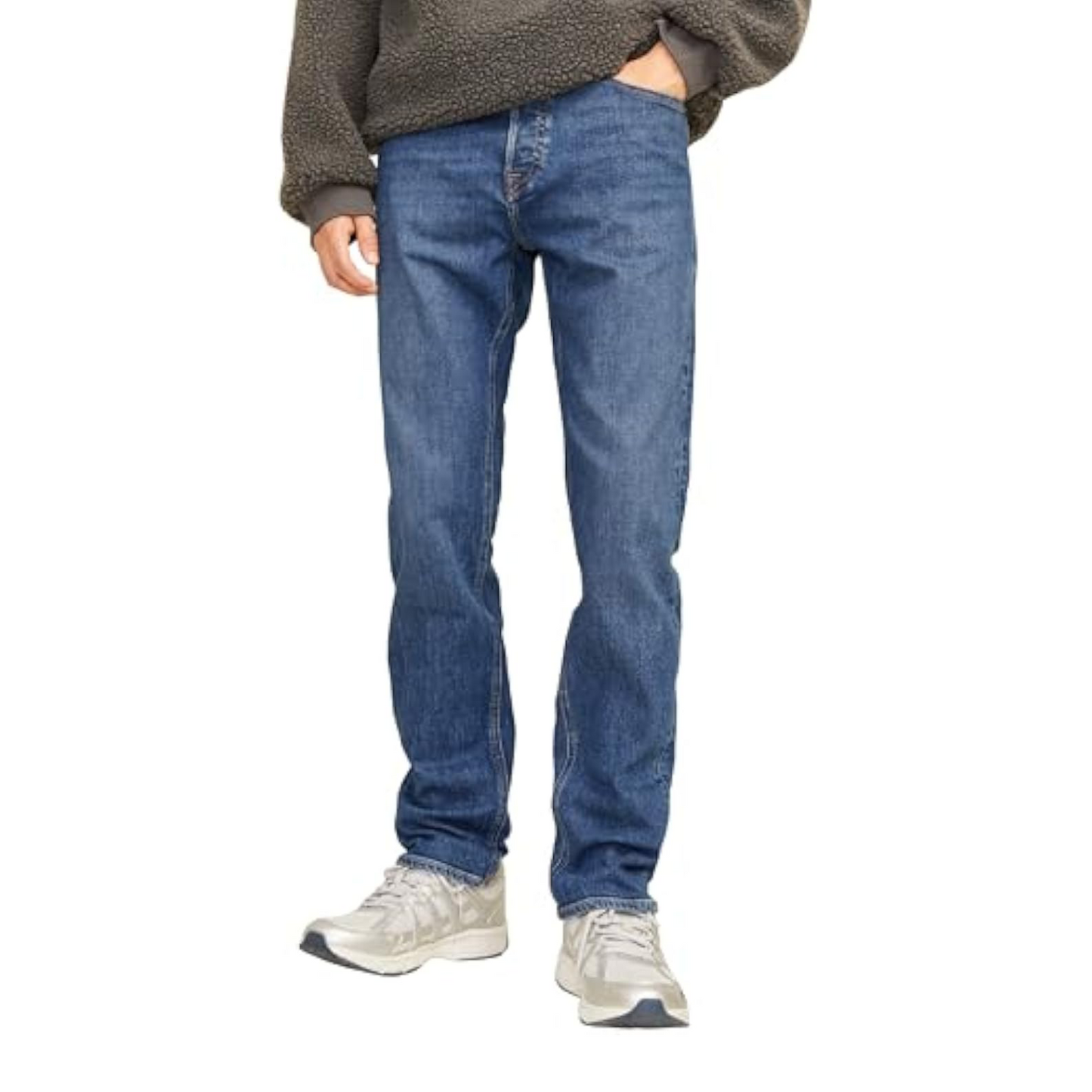 Men's Tapered Fit - Men's Stretch Jeans with Stonewashed Look & 5-Pocket Design - Mid Rise Denim Trousers with Button Closure for Style-Conscious Men with Demand